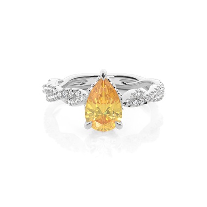 Hidden Halo Yellow Diamond Engagement Ring