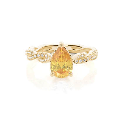 Hidden Halo Yellow Diamond Engagement Ring