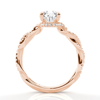 2.00 Carat Rotgold Halo Verlobungsringe