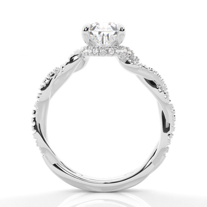 2.00 Carat Platin Halo Verlobungsringe
