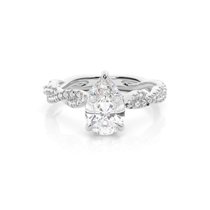 2.00 Carat Platin Halo Verlobungsringe