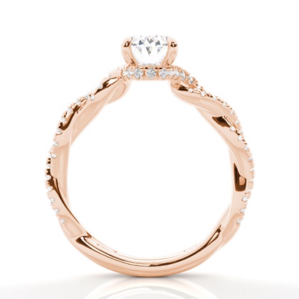 2.00 Carat Rotgold Halo Verlobungsringe