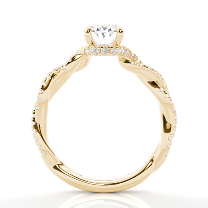 2.00 Carat Gelbgold Halo Verlobungsringe