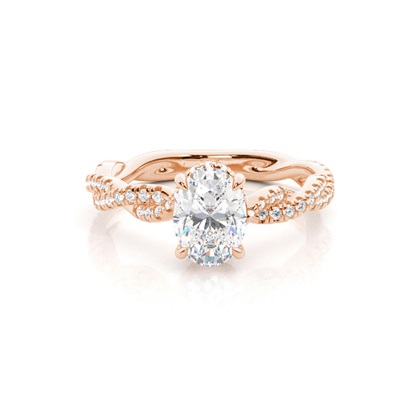 2.00 Carat Rotgold Halo Verlobungsringe