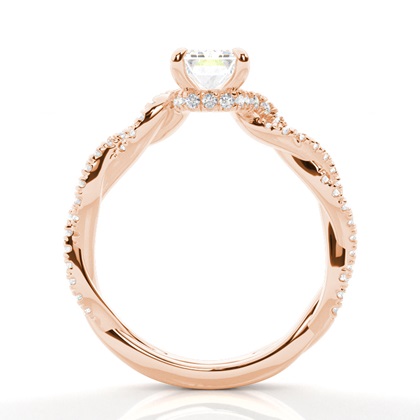 2.00 Carat Rotgold Halo Verlobungsringe
