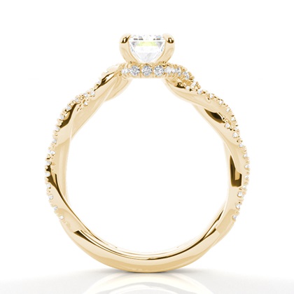 Smaragd Gelbgold Halo Verlobungsringe