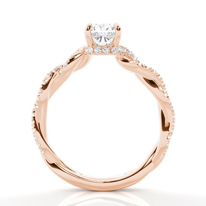 3.00 Carat Rotgold Halo Verlobungsringe