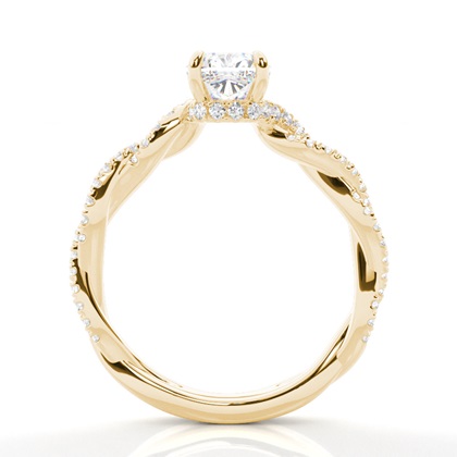 2.00 Carat Gelbgold Halo Verlobungsringe