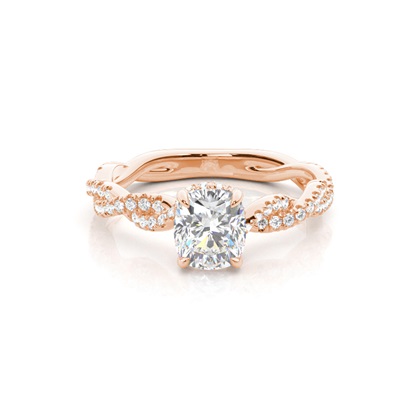 3.00 Carat Rotgold Halo Verlobungsringe