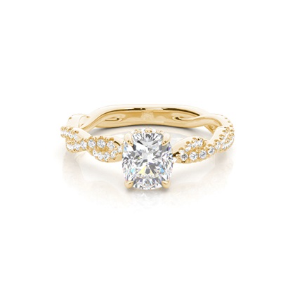 2.00 Carat Gelbgold Halo Verlobungsringe