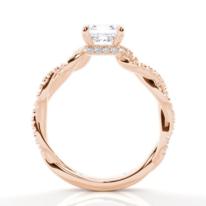 2.00 Carat Rotgold Halo Verlobungsringe