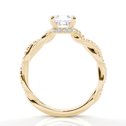 2.00 Carat Gelbgold Halo Verlobungsringe