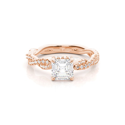 2.00 Carat Rotgold Halo Verlobungsringe