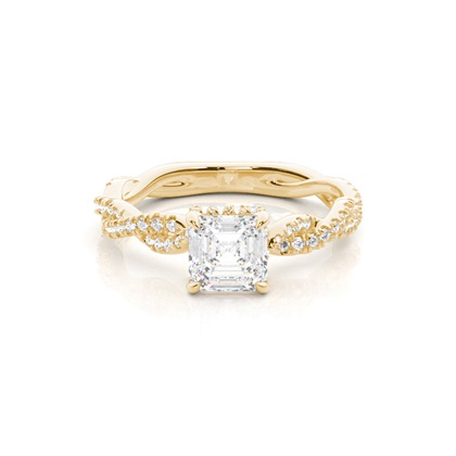 2.00 Carat Gelbgold Halo Verlobungsringe