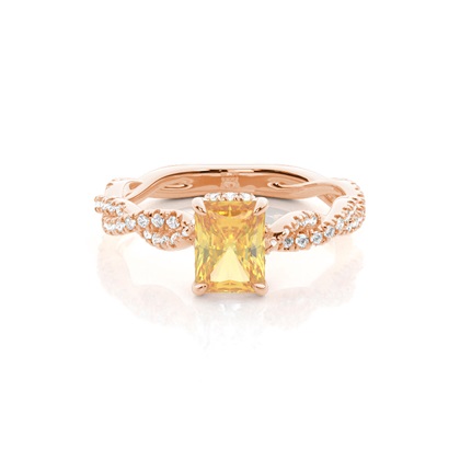 Hidden Halo Yellow Diamond Engagement Ring