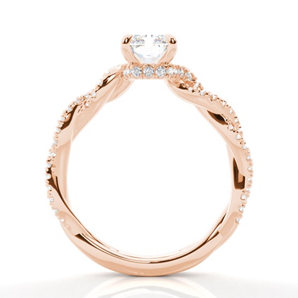 2.00 Carat Rotgold Halo Verlobungsringe