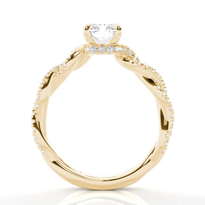 2.00 Carat Gelbgold Halo Verlobungsringe