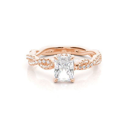 2.00 Carat Rotgold Halo Verlobungsringe
