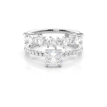 Asscher Diamond Rings