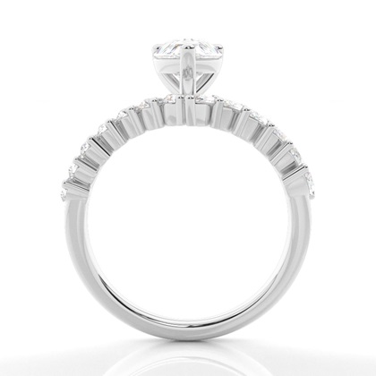 Bague de Fiançailles en Diamant avec Anneaux Fusionnés