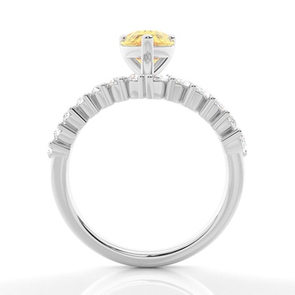 Kombinierter Ehering Gelber Diamantring