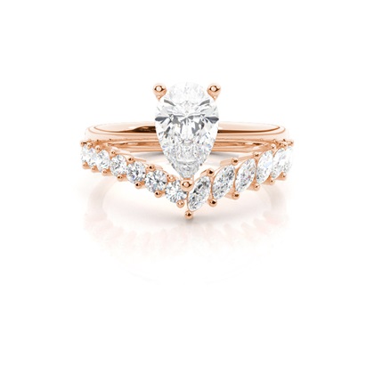 Combined Band Look Diamond Ring