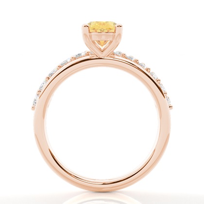 Kombinierter Ehering Gelber Diamantring