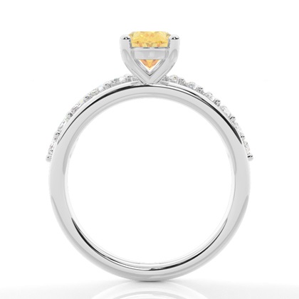 Kombinierter Ehering Gelber Diamantring