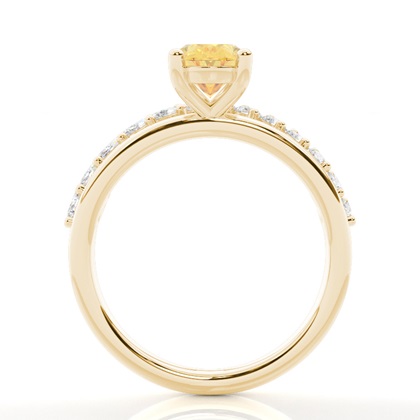 Kombinierter Ehering Gelber Diamantring