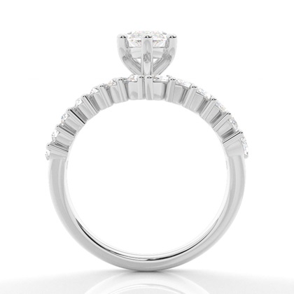 Bague de Fiançailles en Diamant avec Anneaux Fusionnés