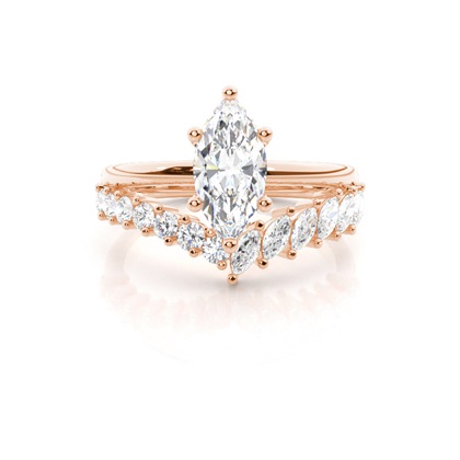 Combined Band Look Diamond Ring