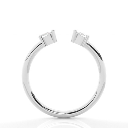 Hruškový diamant Open Wedding Band