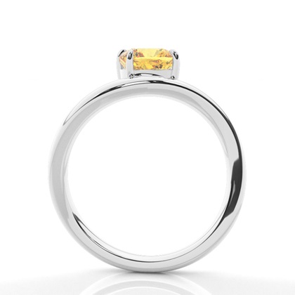 Horizontal East- West Yellow Diamond Engagement Ring