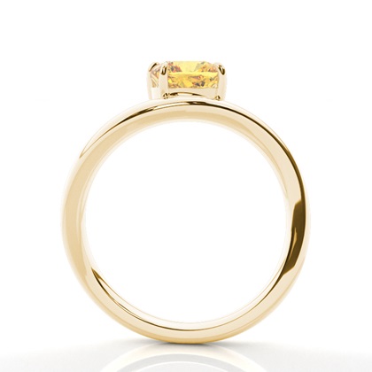 Horizontal East- West Yellow Diamond Engagement Ring
