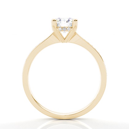 3.00 Carat Gelbgold Halo Verlobungsringe