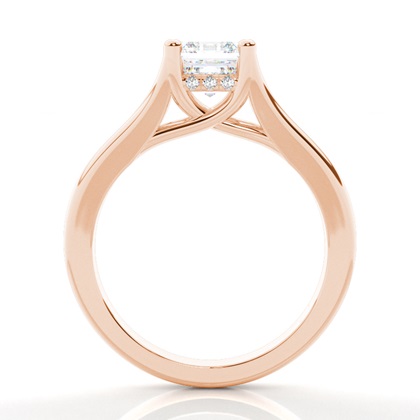 2.00 Carat Rotgold Halo Verlobungsringe