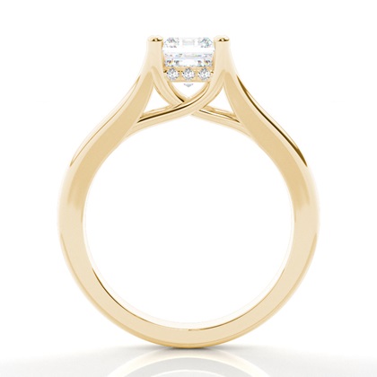 2.00 Carat Gelbgold Halo Verlobungsringe