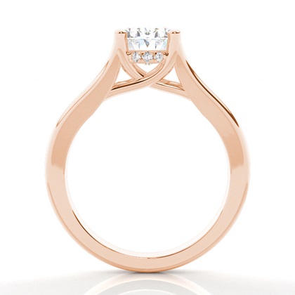 2.00 Carat Rotgold Halo Verlobungsringe