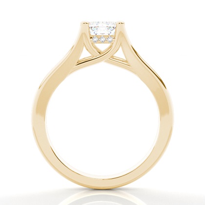 Smaragd Gelbgold Halo Verlobungsringe