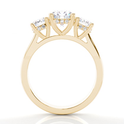 Brilliant Gelbgold Trilogie Verlobungsringe