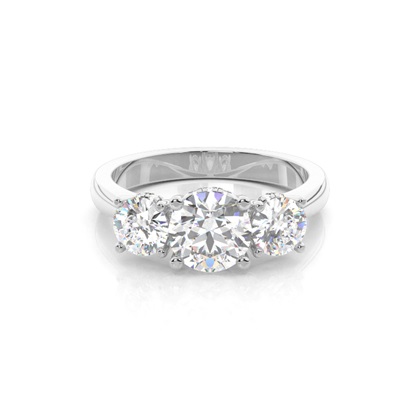 Trilogy Hidden Halo Engagement Rings