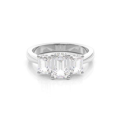 Trilogy Hidden Halo Engagement Rings