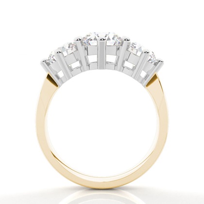 Zweifarbiger Triologie Diamant Verlobungsring