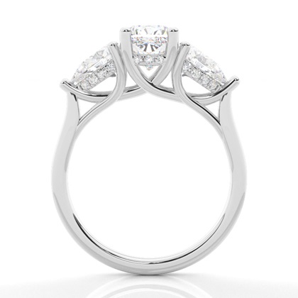 Kissen Platin Trilogie Verlobungsringe