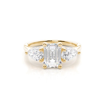 Emerald Trilogy Diamond Engagement Rings