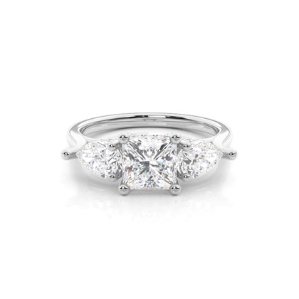 Princess Trilogy Diamond Engagement Rings