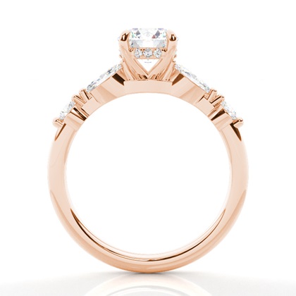 Rose Gold Side Stone Diamond Rings