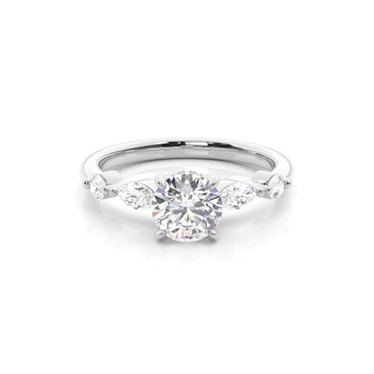 Hidden Halo Diamond Rings