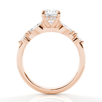 Rose Gold Side Stone Diamond Rings