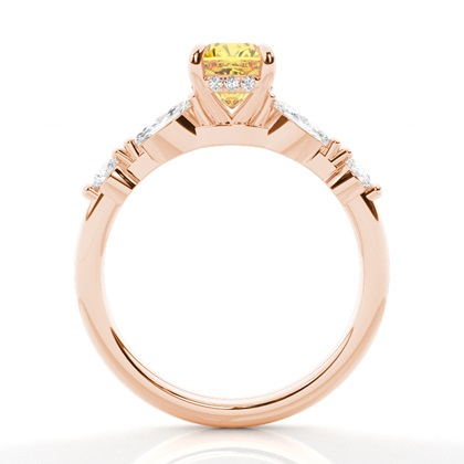 Hidden Halo Yellow Diamond Engagement Ring